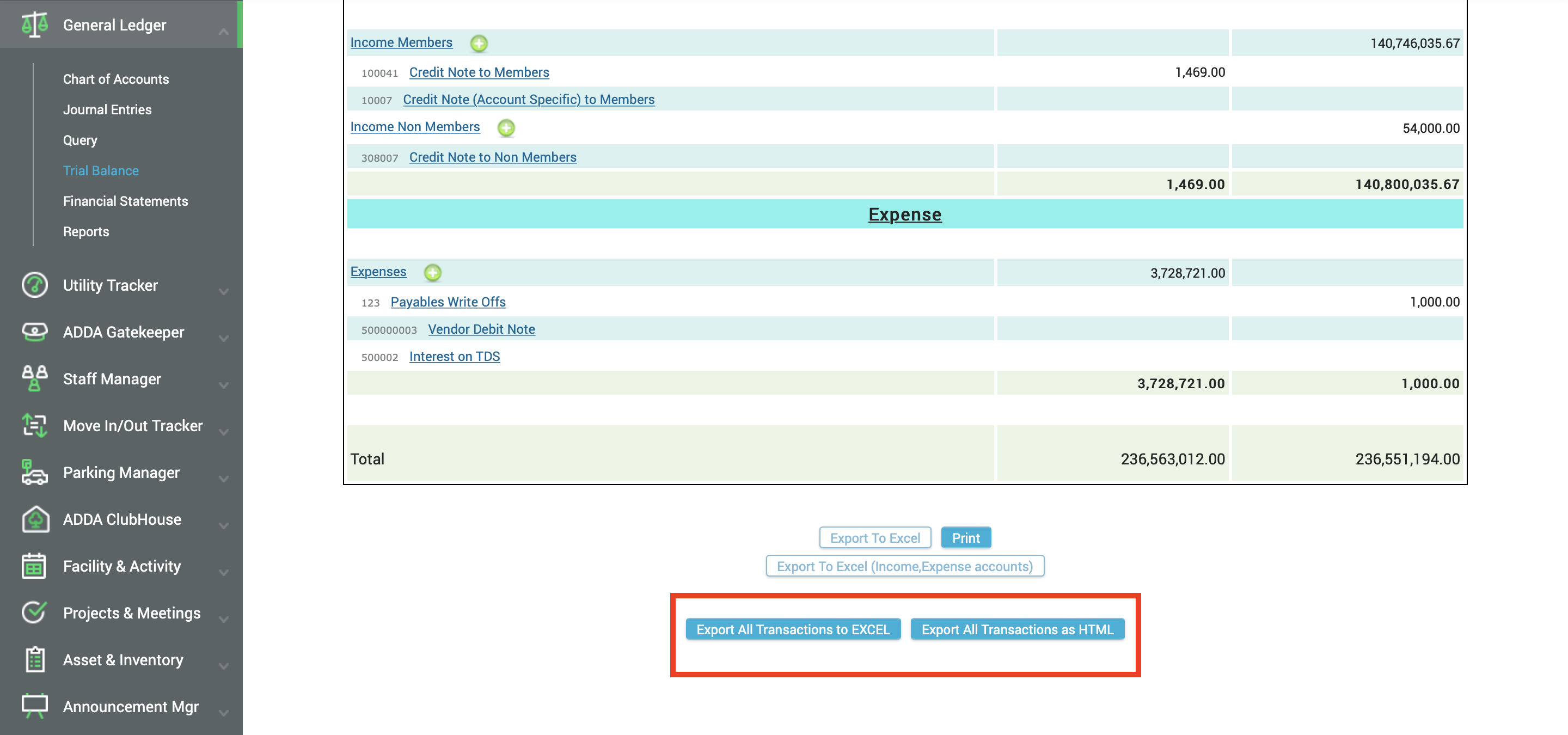 As an auditor, how do I get all transactions in Excel?