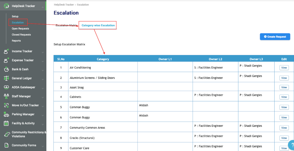 How do I configure the CAFM Bridge under the Helpdesk Tracker?